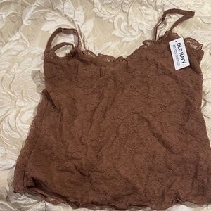 Old Navy Brown Lace Camisole